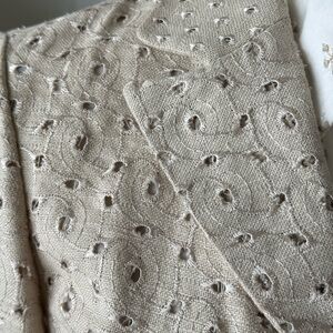 Etcetera Beige Eyelet Jacket & Skirt Suit